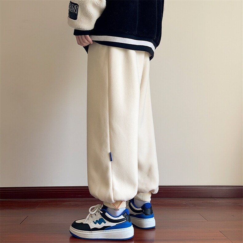2025冬季新款港风内景大码超厚北极绒摇粒绒卫裤M-5XHK22587-P60,男装休闲裤,电商A022