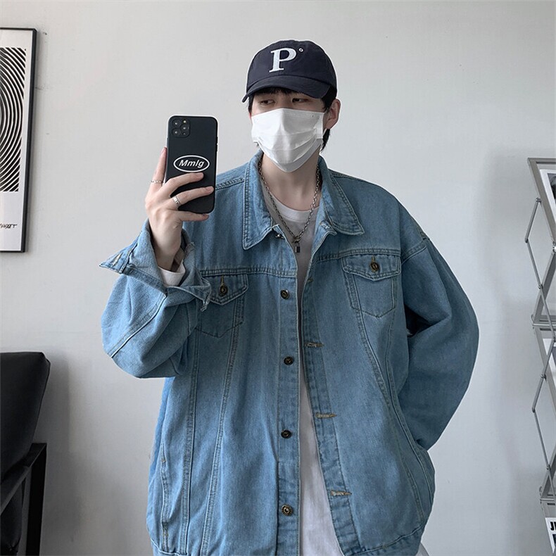 牛仔夹克男大码牛仔外套男茄克NJ77339-P60,男装夹克,电商A040