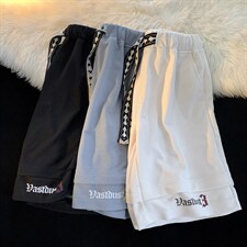 7月21新款华夫格短裤男印花五分裤宽松D329-QM501-P35-控48，男装牛仔裤，电商D329