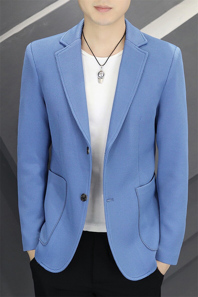 新款春秋帅气休闲韩版时尚潮流修身男士小西服外套2377-P90,男装西服,星座613B