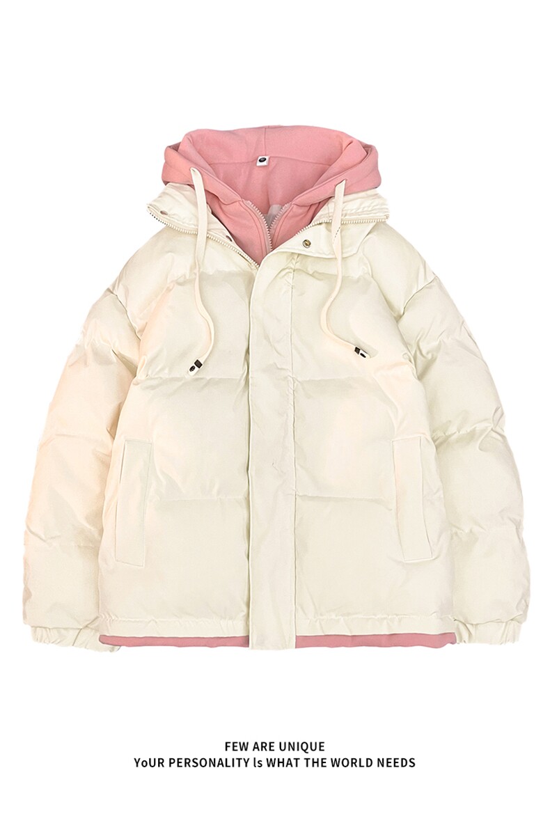 冬季棉服新款D4134-TP75不撞色假两件休闲宽松保暖面包服男,男装棉衣,电商A102