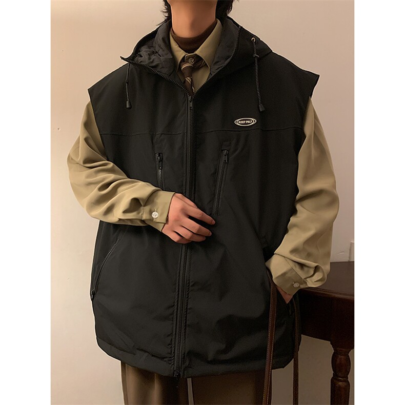 加棉特P60控118秋冬动款棉衣冲锋衣连帽马甲男拉链外套夹克MJM271,男装夹克,电商B370