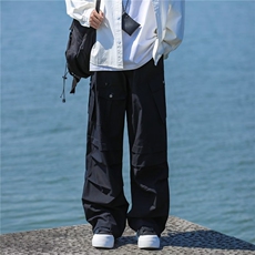 美式复古多口袋速干工装裤男女潮牌夏季宽松休闲伞兵裤男Q125/P50，男装工装外套，星座506
