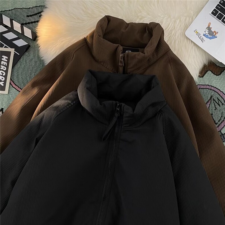 加绒加厚冬男立领棉衣灯芯绒保暖棉袄面包服外套MY9050P90,男装棉衣,星座1013-1