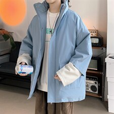 2023冬装男士纯色棉衣假两件袖子拼接棉服外套潮 A071-Y271-P120图片