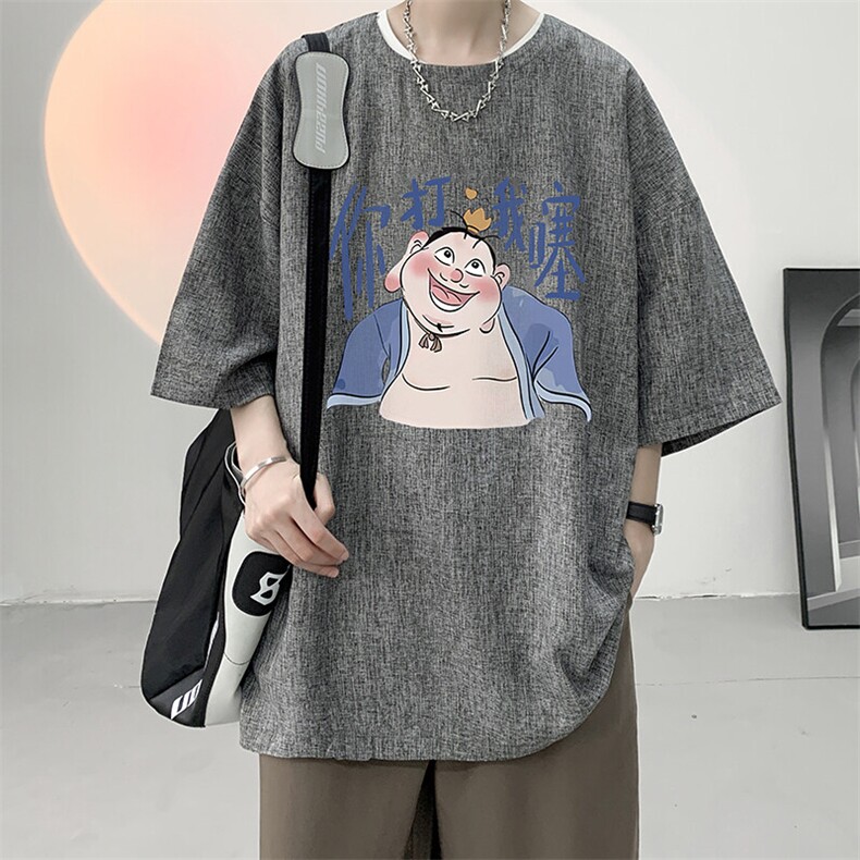 风复古亚麻短袖男棉麻t恤男半袖 ZT71437-P35图片