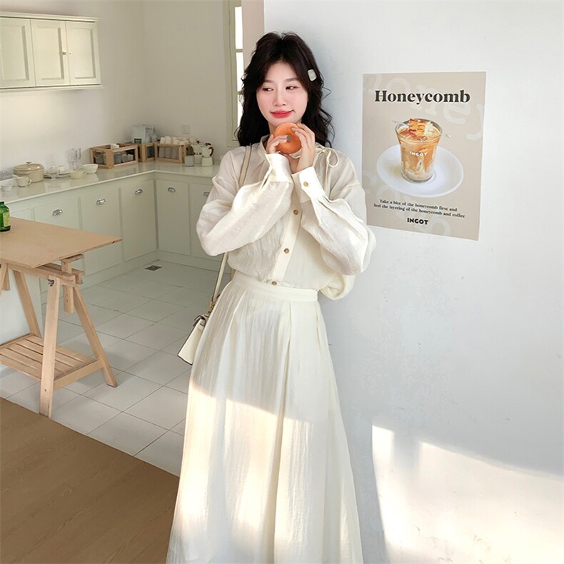 【现货】风纯色气质两件套连衣裙半身裙2C081-8506P155K238,女装连衣裙,2C081