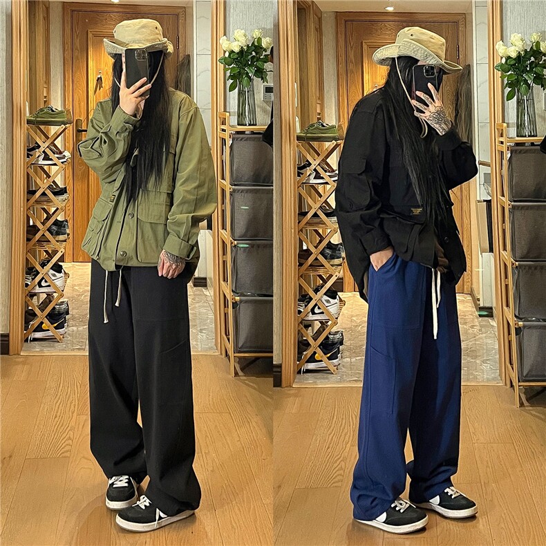 2026秋季贴布拼接工装裤女模XZ604-KG39-P55控68,男装工装外套,星座604