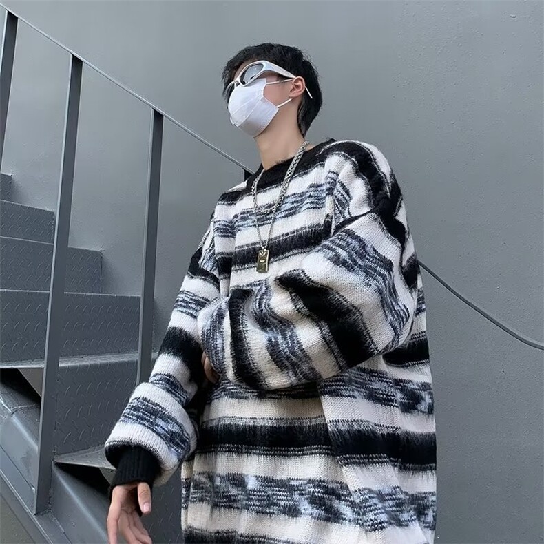 美式圆领毛衣男慵懒风休闲针织衫MY255P48,男装针织衫/毛衣,星座1116-2