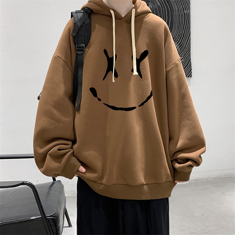 WY2190-P35加绒款-P40纯棉连帽卫衣男大码运动帽衫宽松薄外套男,男装卫衣,电商A040