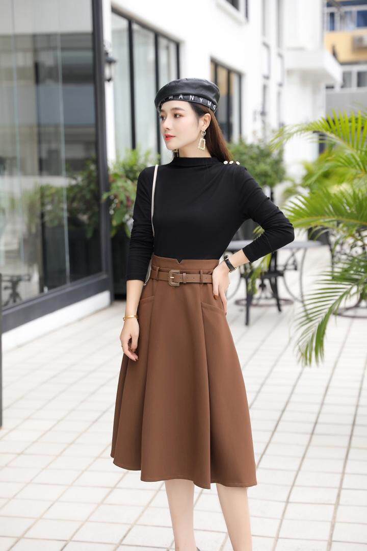 现货-假两件内搭连衣裙，女装连衣裙，依歌贝诺