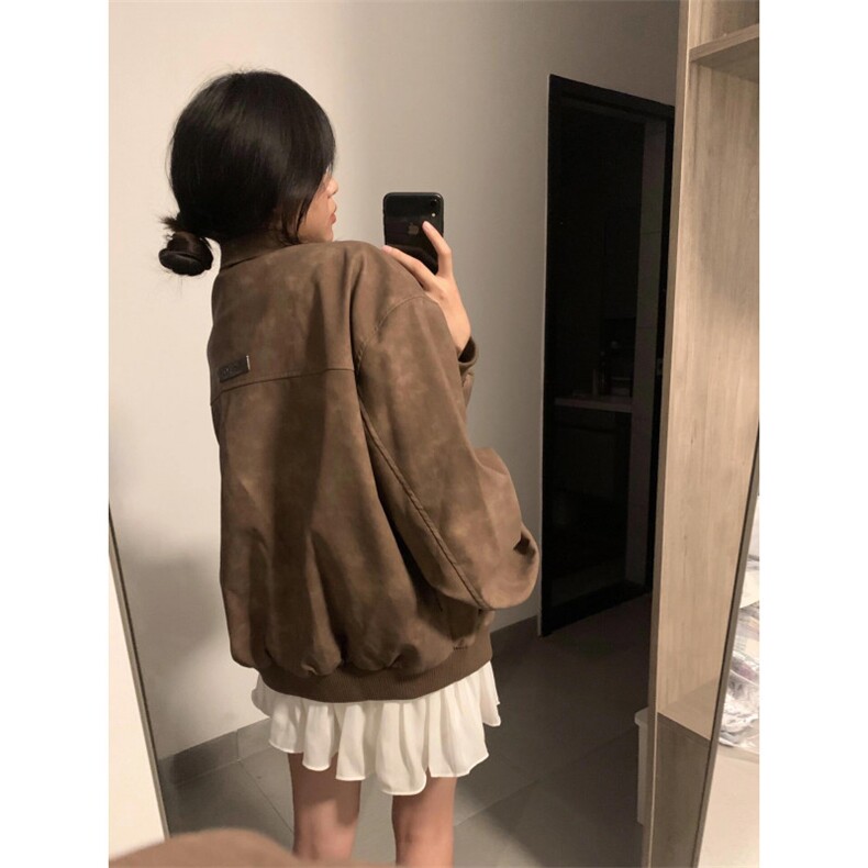 J9762-P57美式复古新款仿麂皮绒翻领开衫夹克外套,男装夹克,星座617A-2