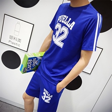 小清新青春流行夏季薄款运动修身型丝光青少年套头套装几何图案2021年春季，男装套装，星座1506-1
