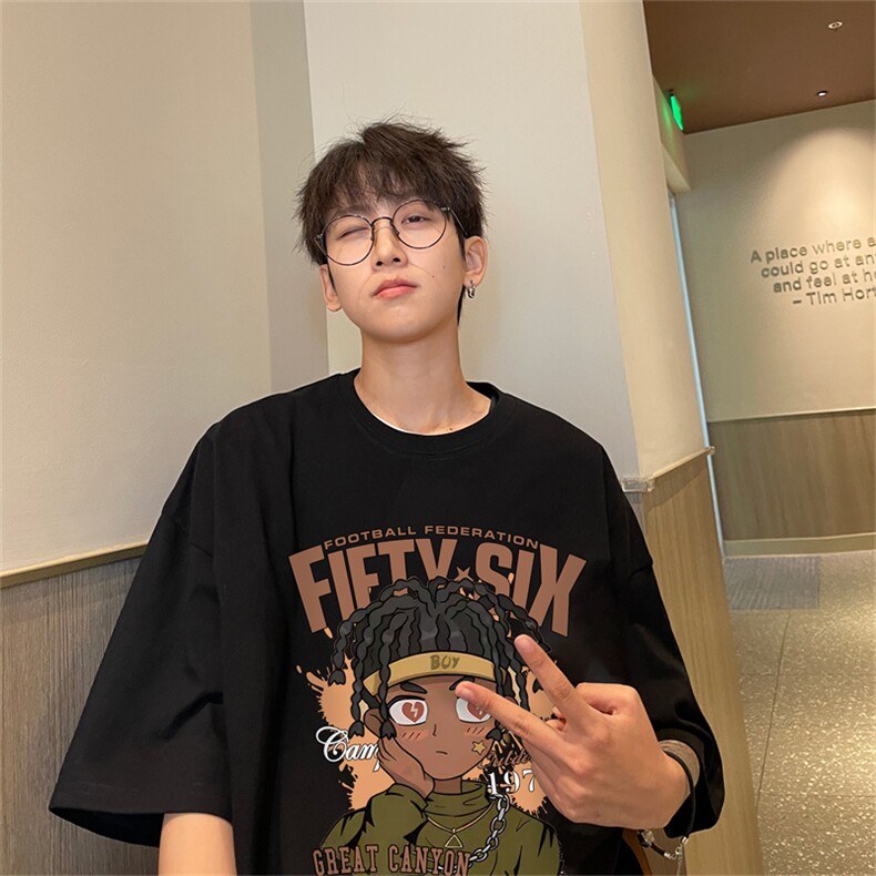 特P19控38230g重磅纯棉港风短袖t恤男DT3131,男装T恤,电商B370
