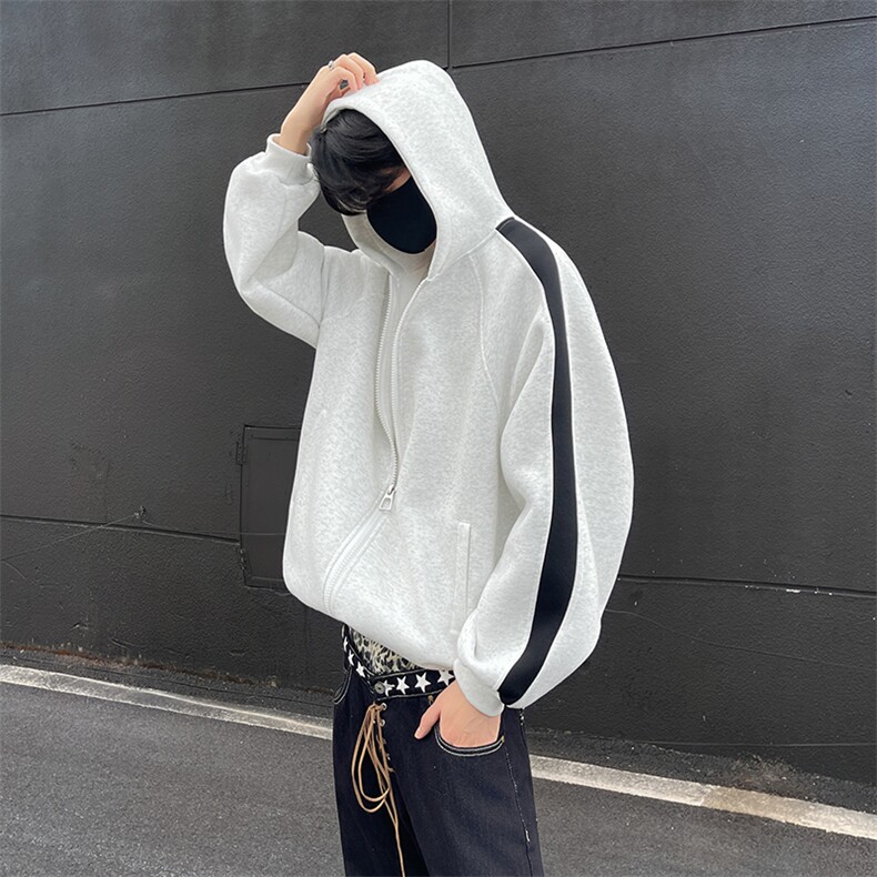 重磅拼色男女连帽卫衣特P60M-3XL,男装卫衣,电商B325