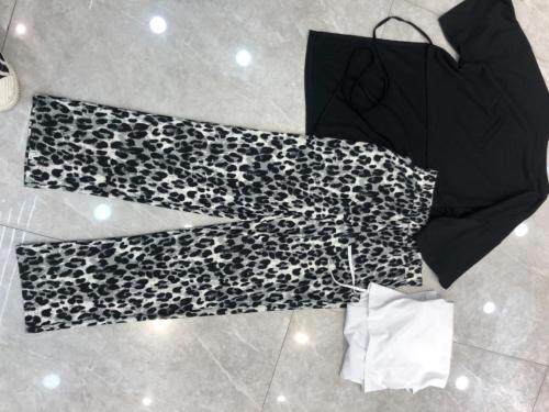 豹纹裤套装，女装职业装，DCXY 超越