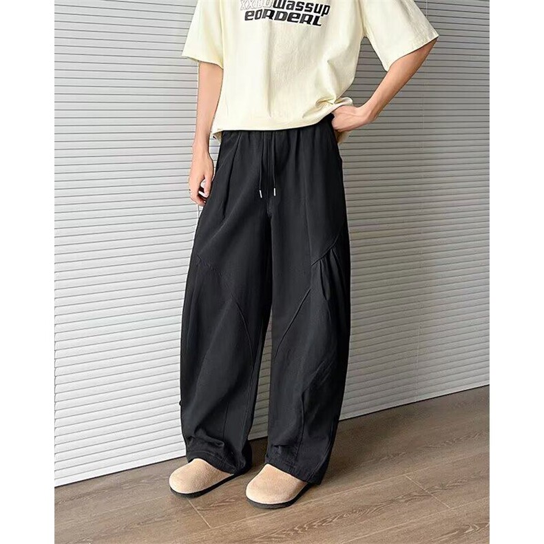 悟空潮牌美式机能风直筒冲锋裤男女夏宽松阔腿运动长裤K6189-P53,男装休闲裤,星座412-3