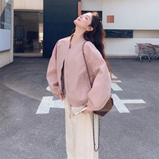 新款年后出粉色休闲夹克外套5534P145K238，女装短外套，2C176