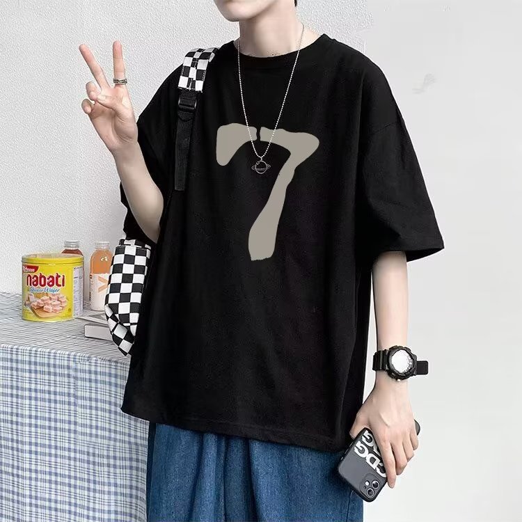 五分袖潮潮流城市风貌圆领男印花T恤标准时尚潮牌夏季青春流行,男装T恤,星座716-2