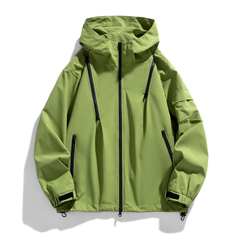 大货三防夹克多拉链冲锋衣宽松男外套DSA157B-JK1562-P60,男装夹克,电商A157B