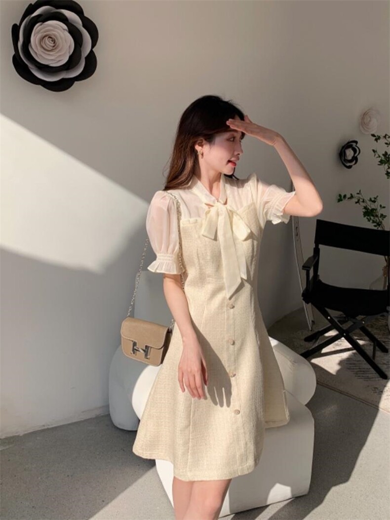 现货夏装新款小香连衣裙,女装连衣裙,西子阁