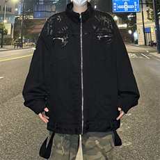 春秋季新款立领夹克外套复古工装宽松休闲上衣外套，男装夹克，星座410-6（原星座1304-1）