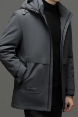 CSYR22088钱塘2020-2中年男士冬季厚款保暖连帽简约羽绒服P303，男装羽绒服，钱塘207-2
