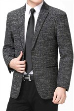 男纯色西装外套2023年中年商务免烫男士出口春秋季西服上衣，男装西服，电商B212（原钱塘6029）