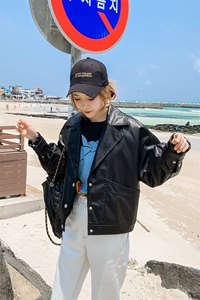外套女短款2025年新款春秋季百搭韩版宽松矮小个子西装领夹克洋气图片