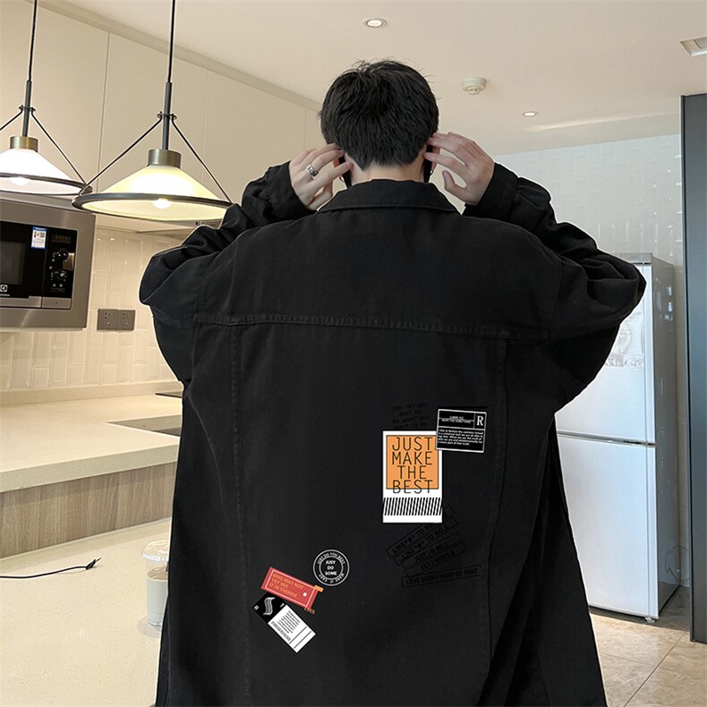牛仔夹克男大码牛仔外套男茄克NJ77121-P60加绒款-P75,男装夹克,电商A040
