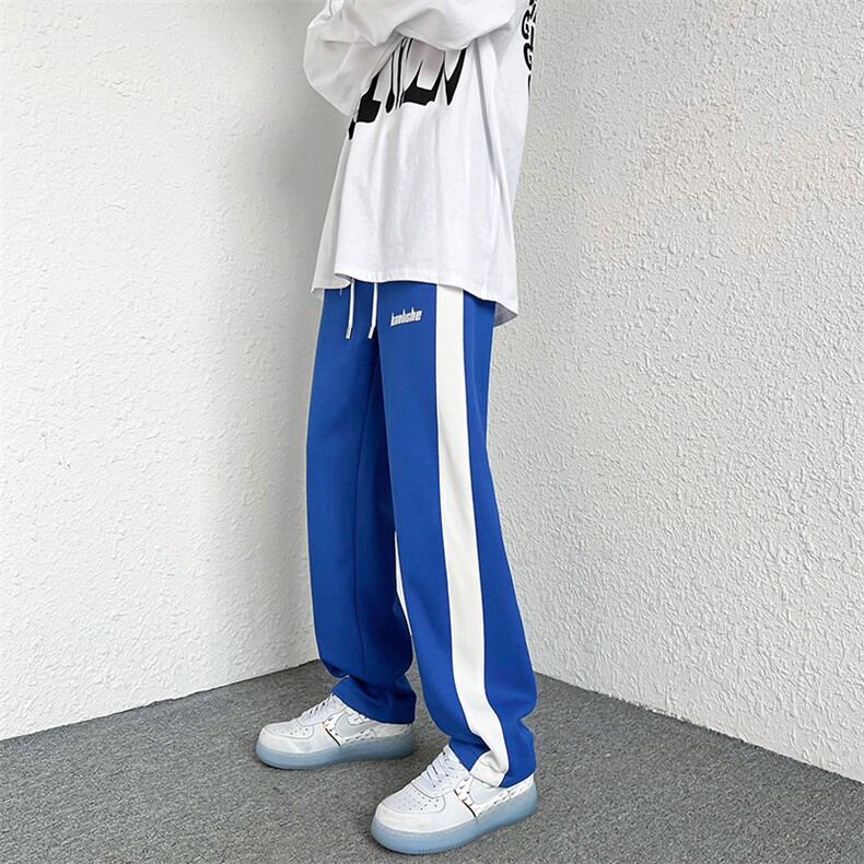 2022春装新款克莱因蓝男女情侣休闲卫裤直筒裤B221-LK22004-P50,男装休闲裤,电商B221