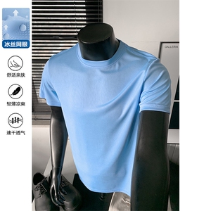 备货10W件2026夏季眼冰丝短袖T恤DT6296特P9.5建议零售价38，男装T恤，电商A001-1