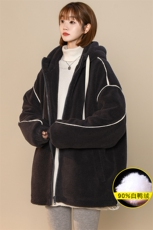 冬装中性风加厚羊羔绒连帽外套保暖羽绒服男女8153-P195控价268，男装羽绒服，电商A441-1