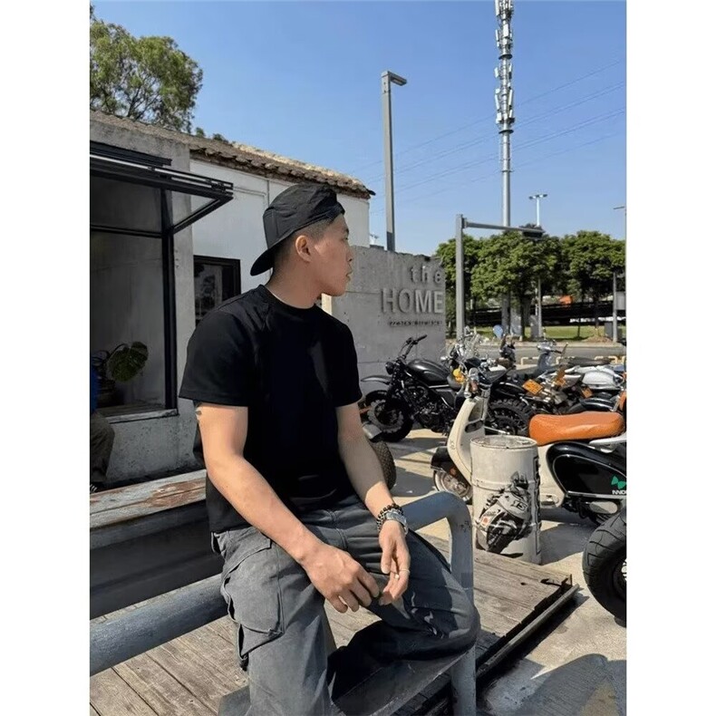 夏季新款重磅短袖男士正肩韩版休闲T恤简约百搭上衣LD9099-P28,男装T恤,星座1008