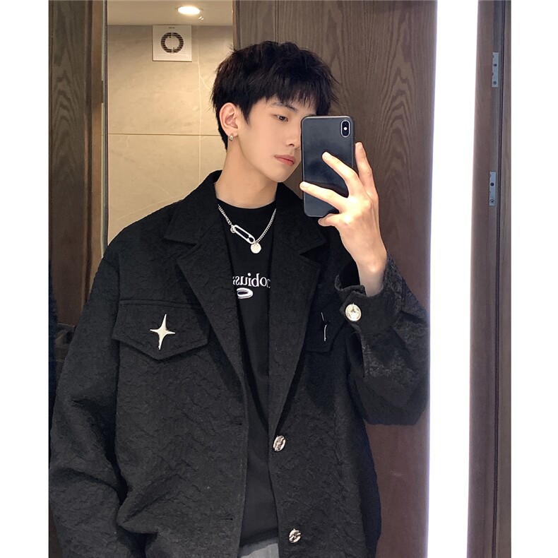 1港风模特美式夹克男潮牌夹克男女情侣大码外套男JK8748P95控128，男装夹克，星座226-2