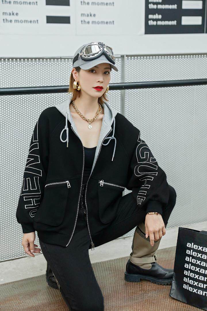 针织复合休闲外套，其它，他她迷