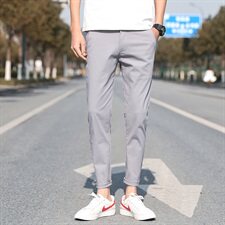 2021春夏新款哈伦裤休闲裤男九分裤男士修身小脚潮男裤子，男装休闲裤，星座1006