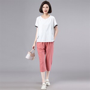 妈妈短袖T恤纯棉女大码薄2025中老年洋气夏季宽松遮肚子上衣显瘦图片