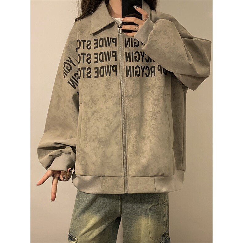 春秋季皮衣外套男女同款新款美式夹克XZ102B-1-JK2539P65,男装夹克,星座102B-1