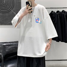 Q11262-P30春夏季七分袖t恤男大码五分袖男短袖中袖大皂风,男装T恤,电商A040