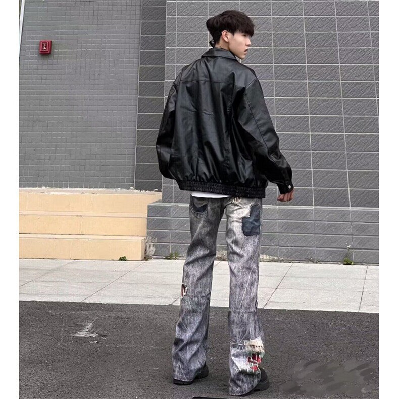 W9655-P70网图现货高街数码3D印花牛仔裤ins原宿百搭气质流行,男装牛仔裤,星座1608-2