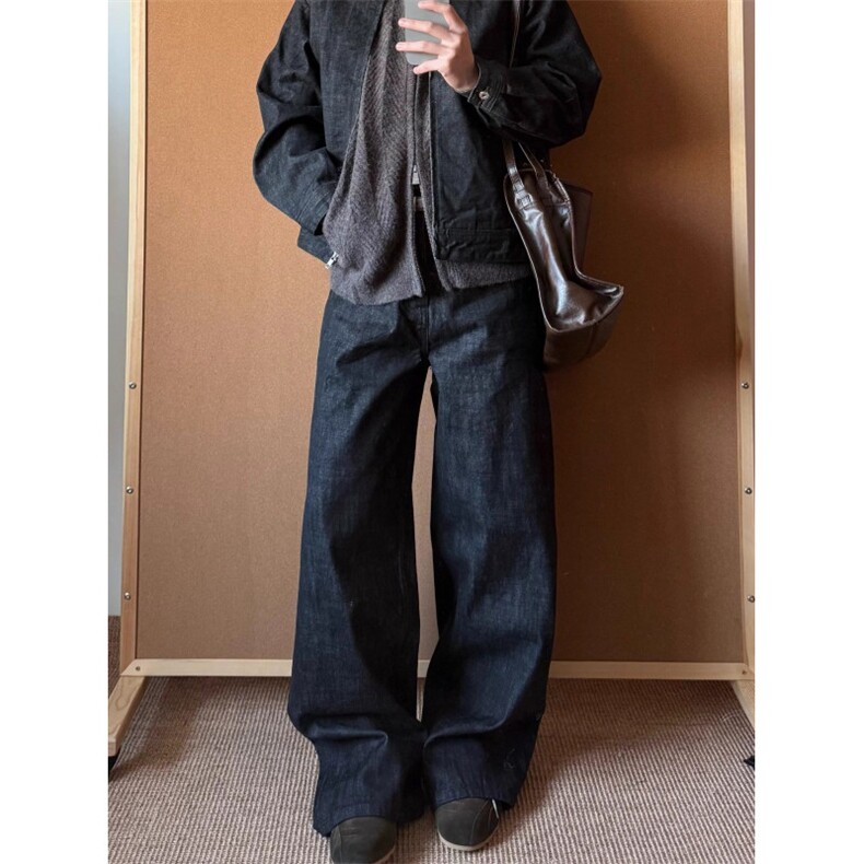 1506/QN21000/P66赤耳原牛直筒阔腿A字牛仔裤廓形款,男装牛仔裤,星座1506
