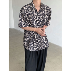 夏季新款沙滩港味短袖衬衫情侣同款百搭上衣DX101-特P30限价48，男装衬衫，电商A178
