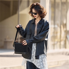 【春季女装新款】大量现货皮衣衬衫外套P115-K180，女装皮衣，简古