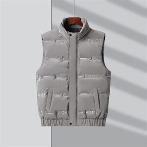 BJY08187男式2023新款立领羽绒背心无袖加绒加厚马甲P108，男装羽绒服，电商B360