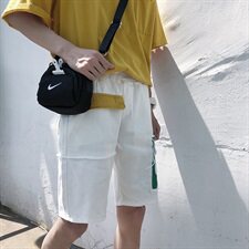 19夏装中裤ins火的运动短裤松紧休闲五分裤D/，男装休闲裤，电商D202