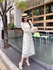 甜美优雅花连衣裙，女装连衣裙，艾丽贝儿