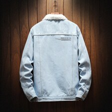jk607J-p70-限价98木板挂拍加绒牛仔夹克肥仔量足印花大码图片