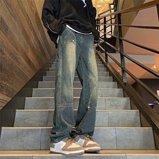 春秋现货伐木工装牛仔裤男宽松直筒GK07-P55-限价68，男装牛仔裤，星座310A-1