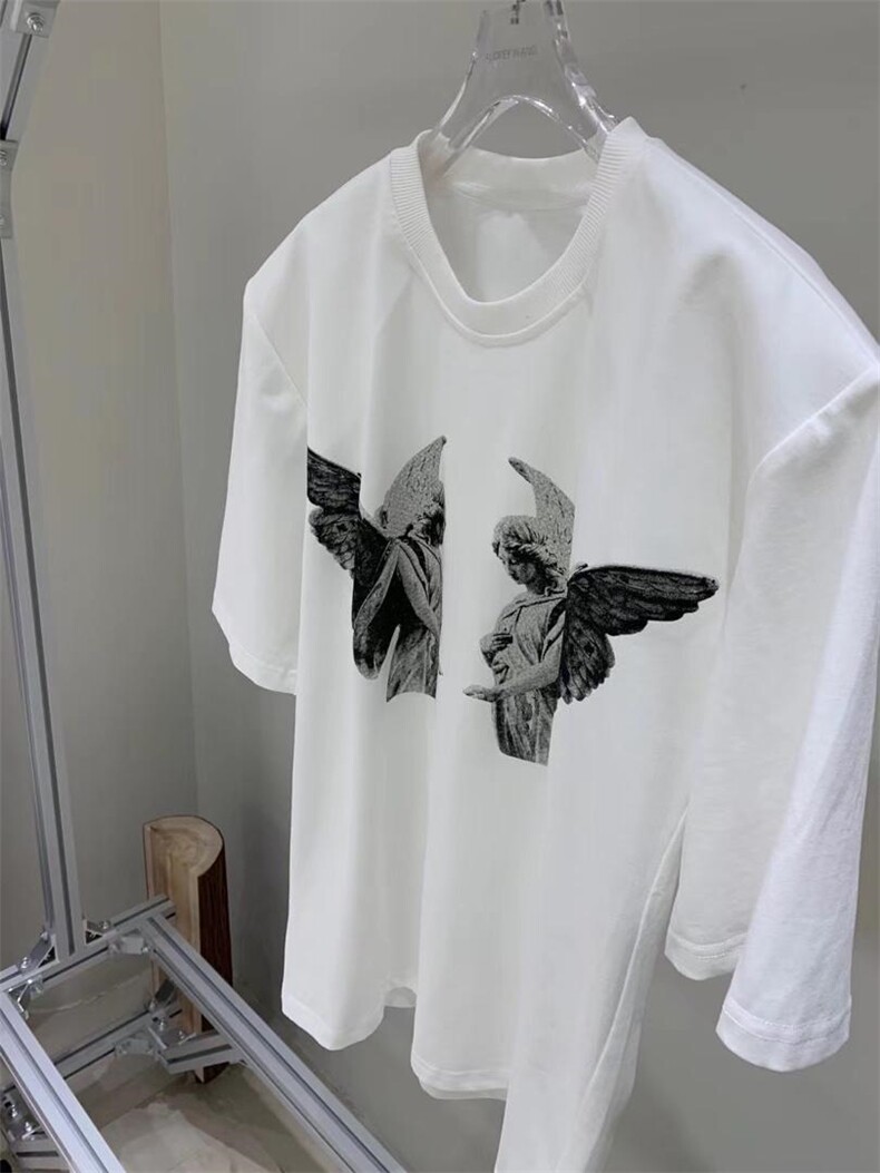 天使雕像印花T恤，女装T恤，AUDREY WANG